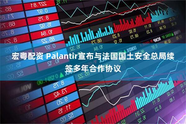 宏粤配资 Palantir宣布与法国国土安全总局续签多年合作协议